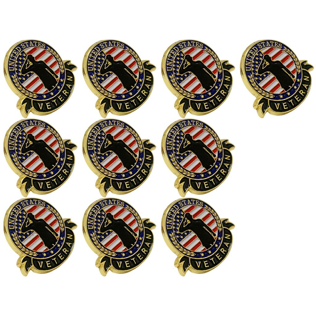 Fashionable Veterans Lapel Pins Portable Service Commemorative Brooch Sturdy Alloy Pins Decoration for Adults Daily Use