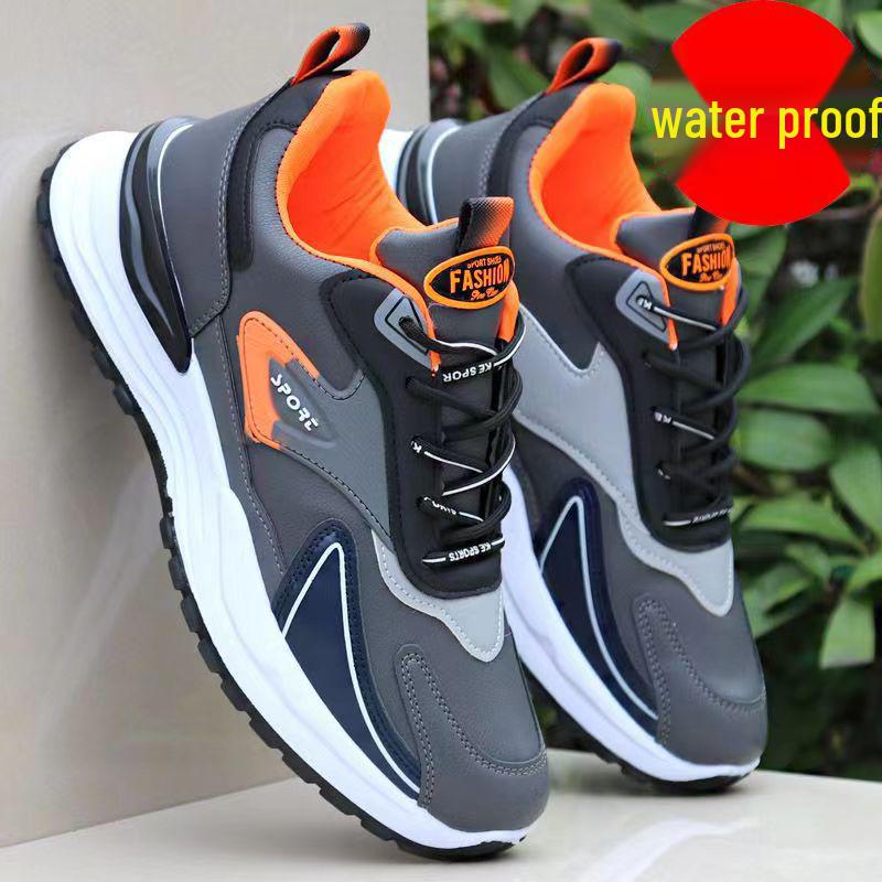 Atmungsaktive weiße Mesh-Sportschuhe mit dicken Sohlen