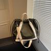 Bag Women's Large-capacity New Summer Casual Messenger Bag Portable Drawstring Folds Class Tote Bag