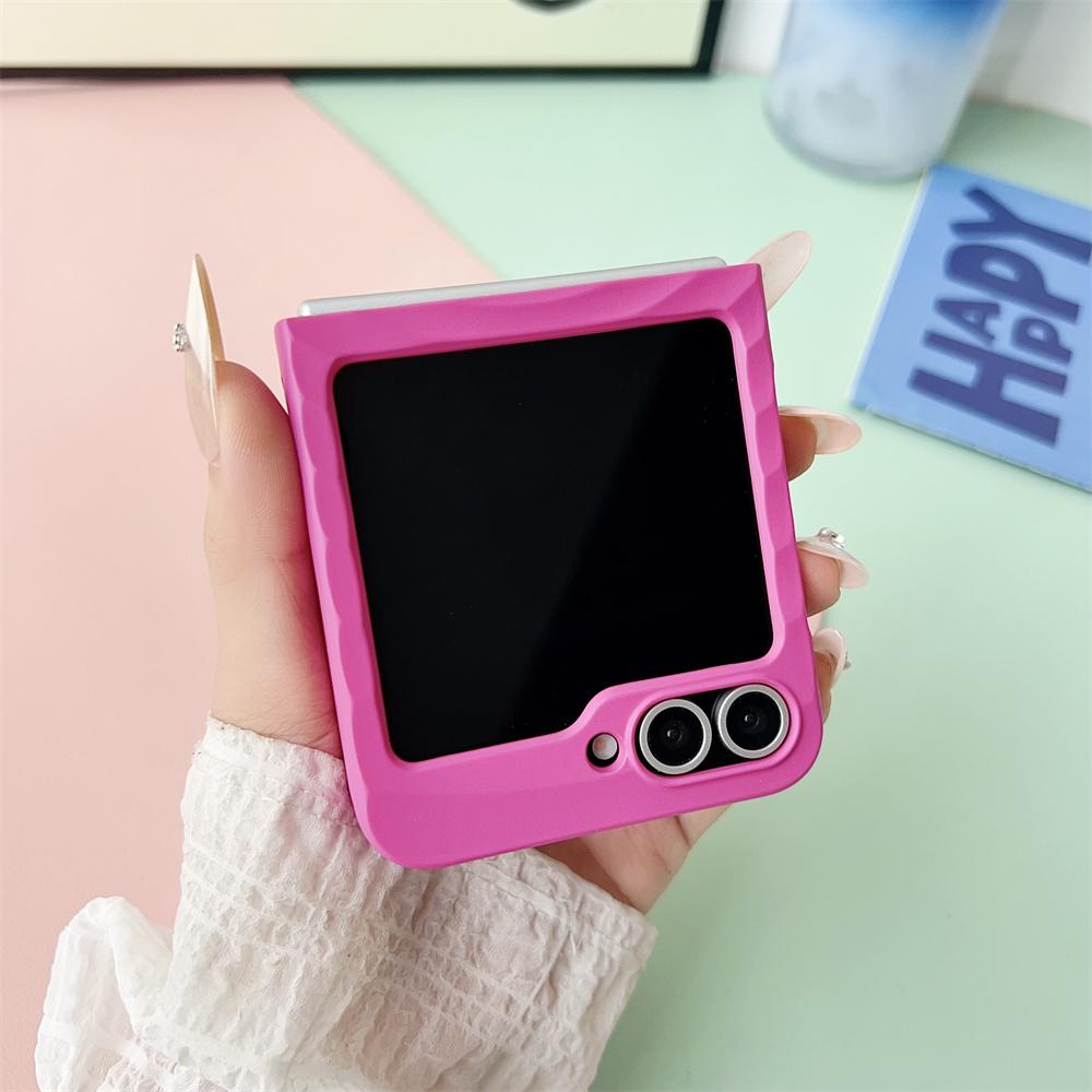 Wave Pattern Phone Case For Samsung Galaxy Z Flip 5 6 5G MagSafe Magnetic PC Shell Flip5 Flip6 Protective Back Cover