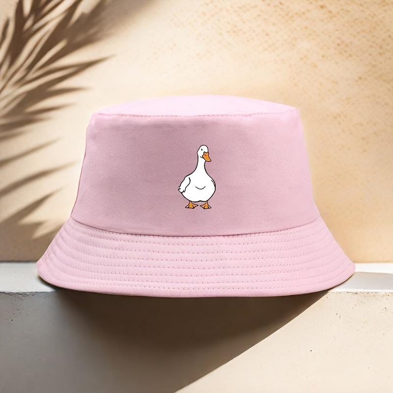 

Панама с принтом утки подходит для исследования на открытом воздухе, повседневной носки и креативного уникального подарка.. Это рыболовная шляпа One Size розовый
