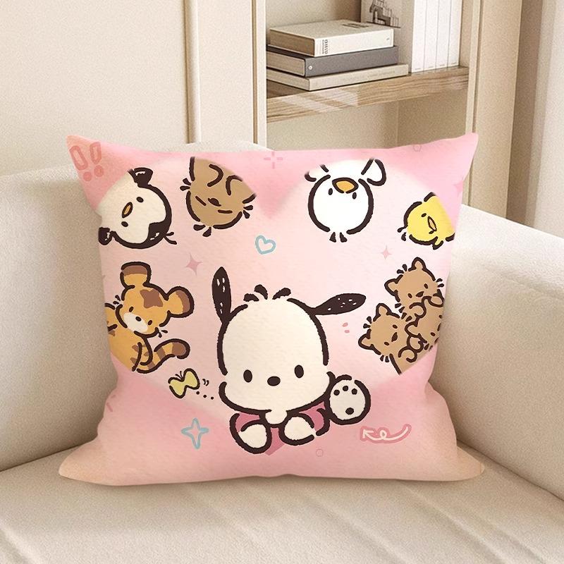 Cute Cartoon-Printed Pillowcases: Snoopy and Friends Designs! Sofa Cushion Cover, Room Decoration, Gifts