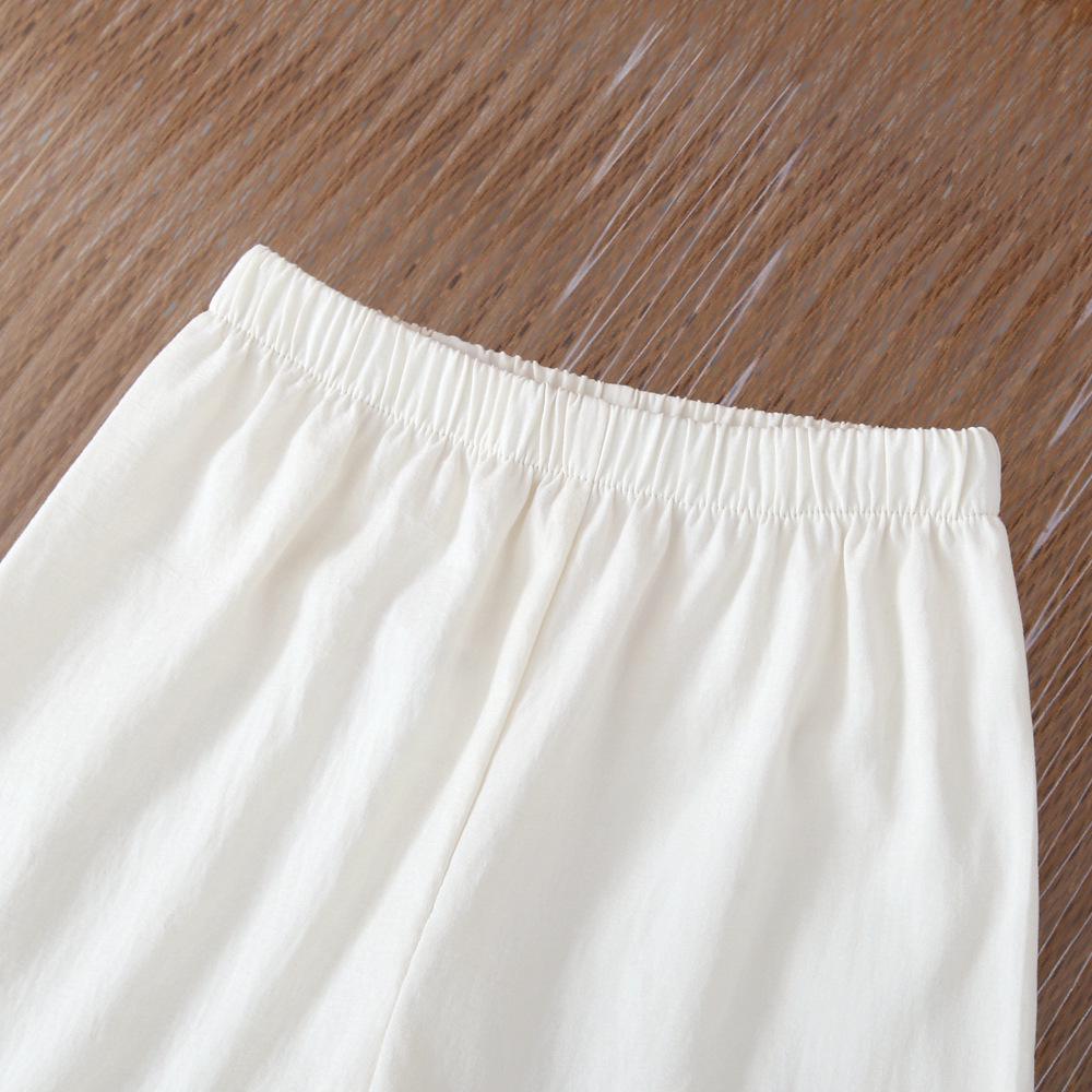 Korean Kids' Summer Set: Adorable Bow Strap Tank & Wide-Leg Pants