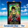 Beach Towel Custom Name Text, Quick Dry Large Towel For Beach HomeBeetlejuice Lydia Deetz