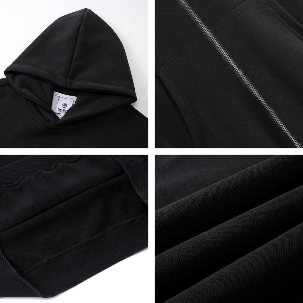 Unisex Retro Fleece-Lined Oversized Hoodie: Casual & Versatile for Autumn/Winter