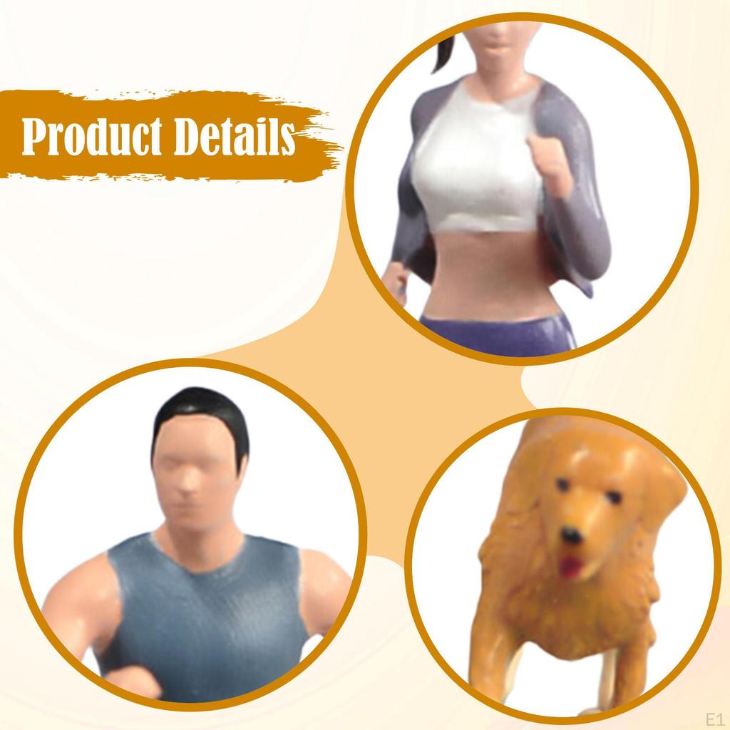 Miniaturfiguren Modell, Winzige Personenfigur Handbemalt Realistisch für Foto-Requisiten