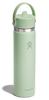 Wide Mouth Flex Straw Stainless Steel Water Bottle, 24oz (709ml), Aloe Vera, Insulated (Official Japanese Product)