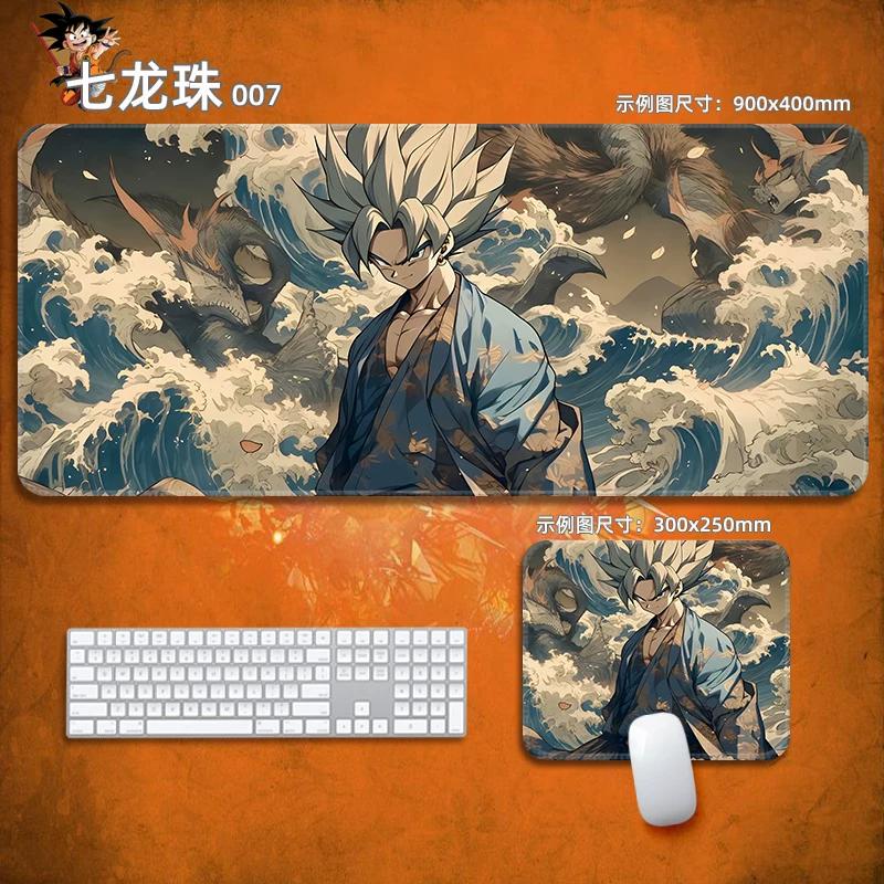 Anime Mauspads Drachenball Leder-Mauspad Nachhaltig Kleiner Junge Handgelenkstütze Tastaturunterlage Tischmatte Son Goku Animation Dekorative Tischdecke