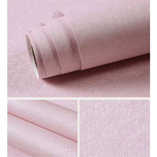 BYM Easy-Apply Wallpaper Stickers, Fabric-Like, Waterproof, Healthy, Rental-Friendly, Easy Repair, 60cm X 9m [Authentic] (Pink)