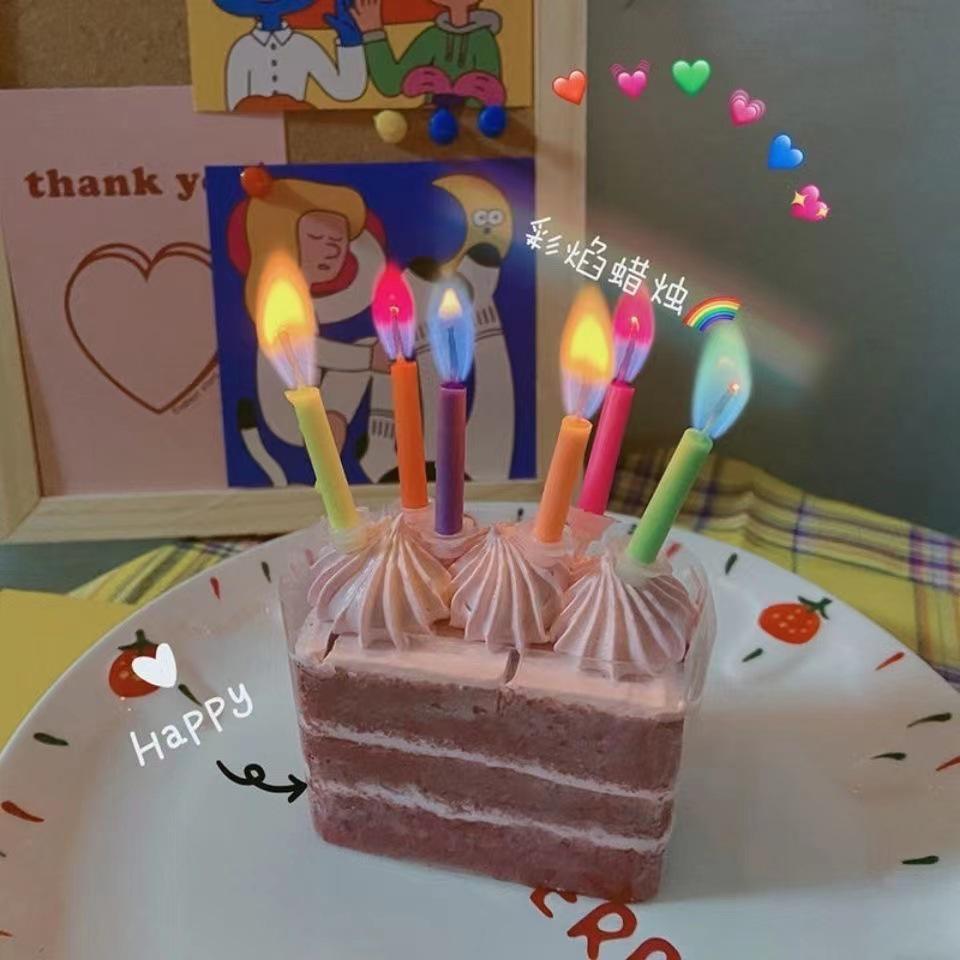 Color-Changing Rainbow Flame Candle for Birthday Parties & Creative Proposals