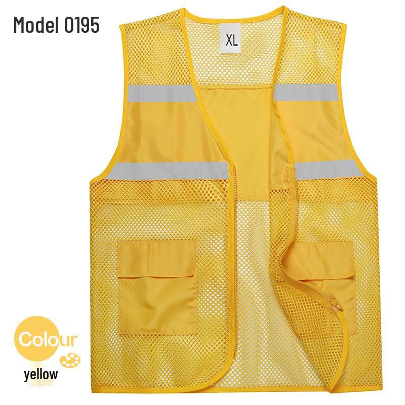 Breathable Summer Reflective Mesh Vest for Volunteer and Work Activities