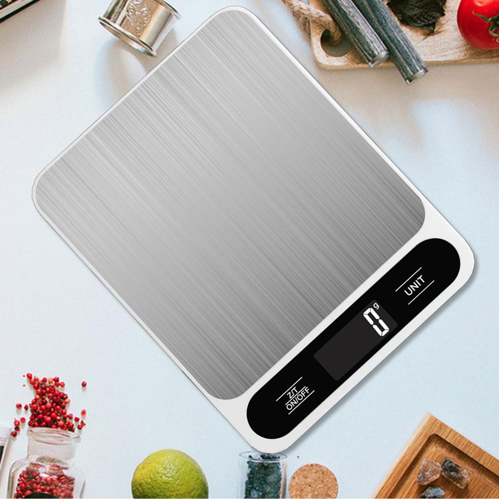 5/10/15KG Digital Food Scale Rechargeable Electronic Scale with LCD Display Kitchen Gram Weight Scales Multifunctional