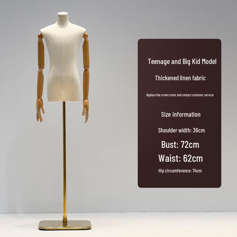 Big Kids' Clothing Store Teen Half-Body Mannequin - Male/Female Display Stand