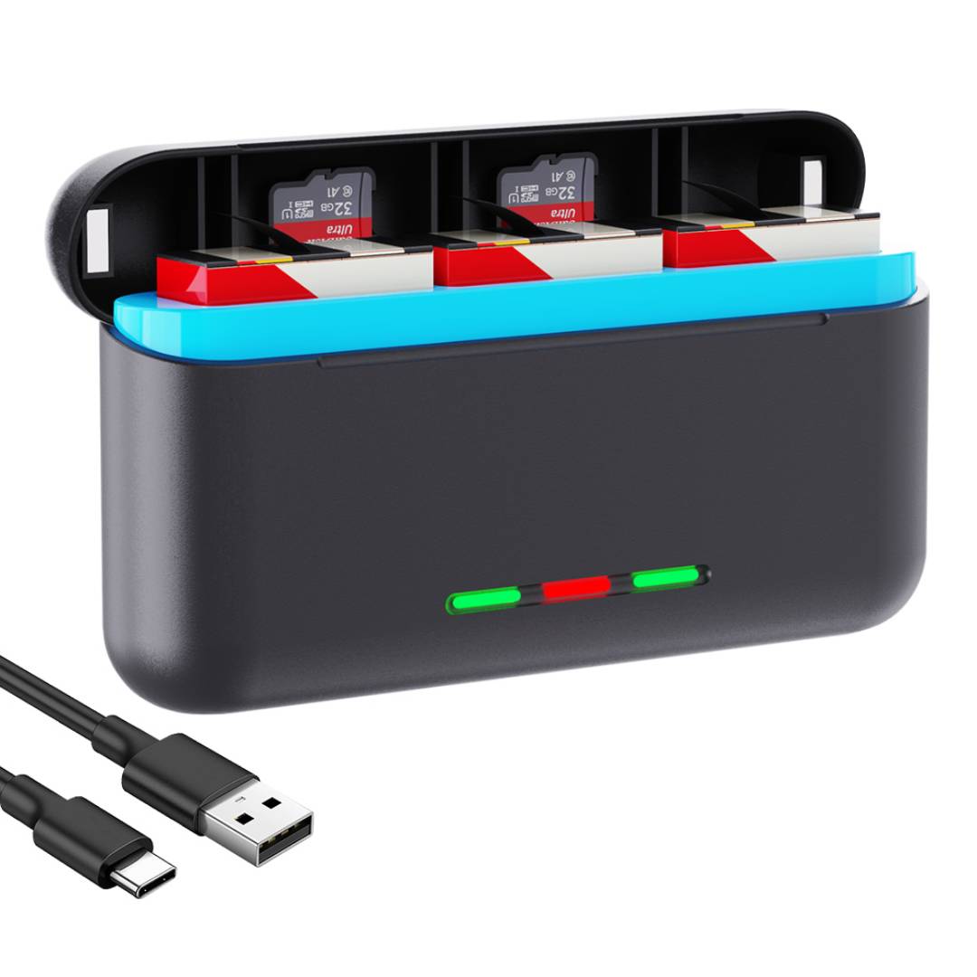 

Портативный ящик для хранения и зарядное устройство для GoPro Hero 13 Canmera, отсек для зарядки аккумуляторов для аксессуаров экшн-камеры Go Pro