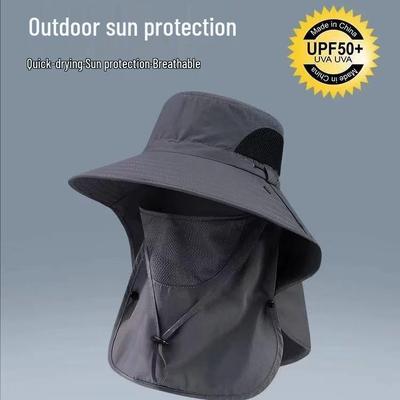 Wasserdichte Outdoor-Sonnenhut mit UV-Schutz für Damen & Herren – Sommer-Hut zum Angeln & Radfahren mit Gesichts- & Nackenschutz