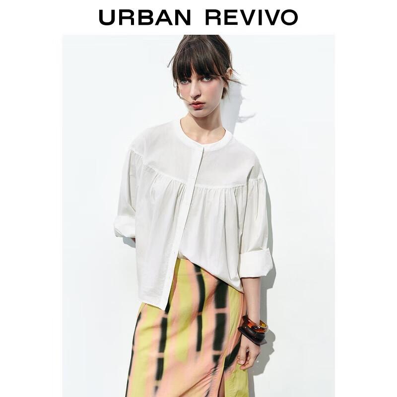 UR Women's 2025 Autumn Loose-Fit Cotton Pullover Shirt
