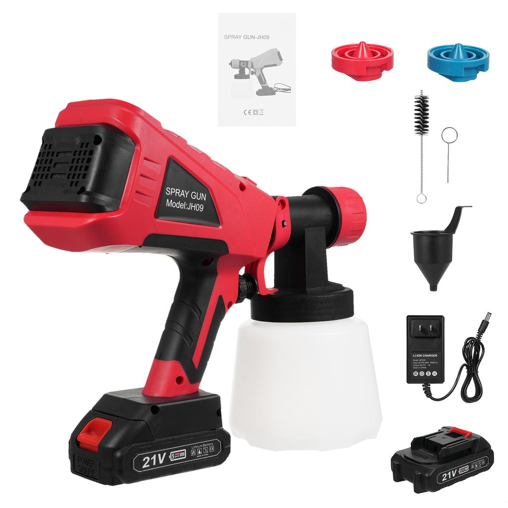 Rozprašovač barev 600W Elektrický rozprašovací stroj na barvy se 3 vzory Nádoba na barvy 1000ml Rozprašovače barvy pro