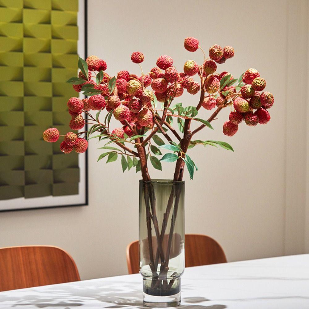 

Elegant Simulation Litchi Fruit Plastic Fake Plants Office Desktop Decoration 56cm