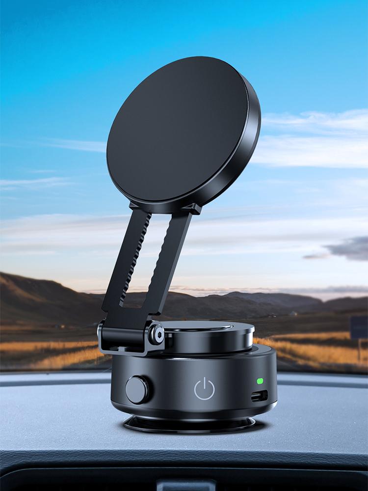 For Magsafe Magnetic Vacuum Car Phone Holder 360° Rotating Folding Intelligent Car Mount Car Magnetic Holder for Magsafe iPhone