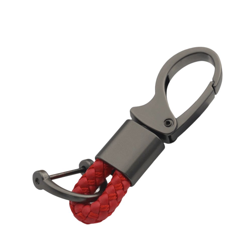 Retro Style Metal Keychain Detachable Design Car Key Rings Holder Braided Rope Keyring  Auto Gift
