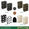 FourDragons 50 Pieces MTG Dice Counters Ability Keyword CCG Creature Status Counters +1/+1 Buff Life Token Dice Set for Magic Cards Compatible with MT