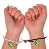 Design Creativo Moda Coppia Amore Giunzione Ciondolo Dinosauro Bracciale Gioielli per Uomo e Donna Accessori Regalo