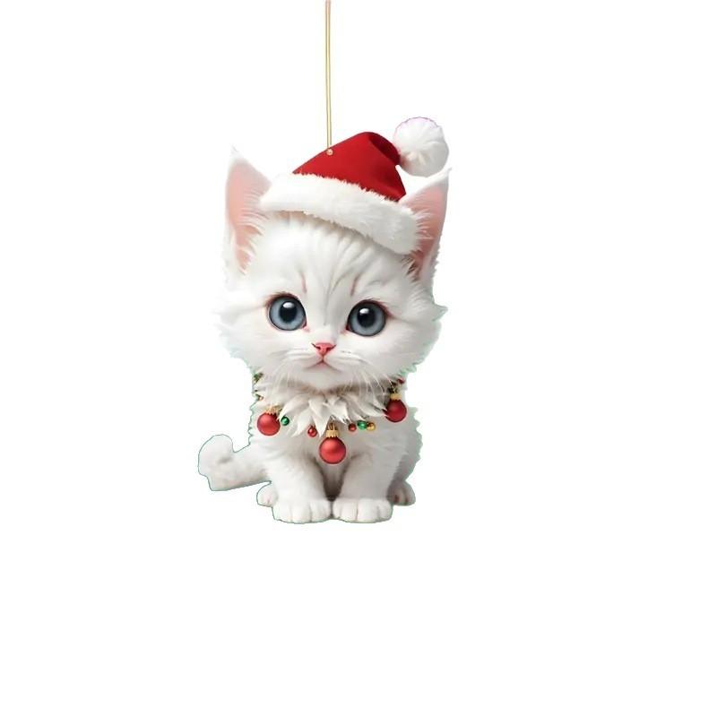 Accessories Acrylic Car Cartoon Cat Pendant Festive Vehicle Decoration Supplies