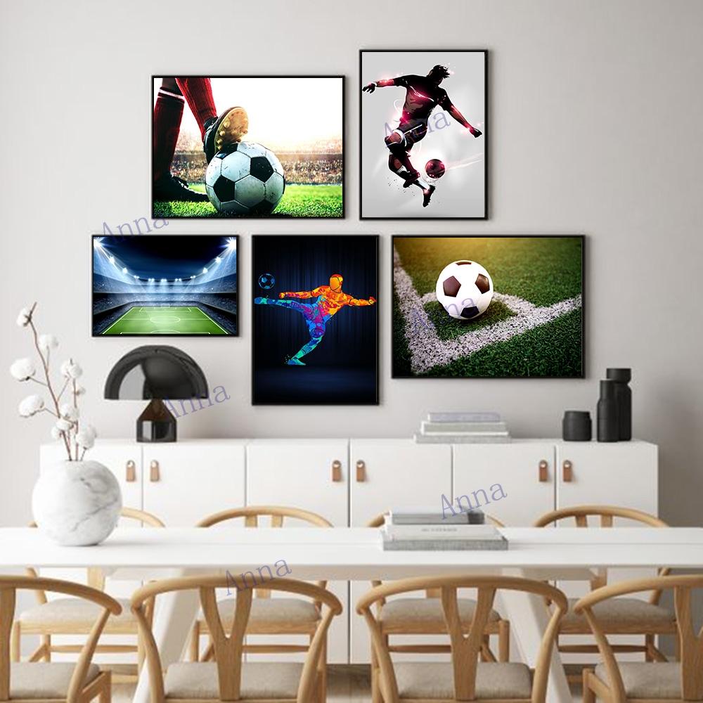 Football Sport Posters and Prints Kids Boy Wall Art Painting Soccor Fan Home Living Room Bedroom Canvas Picture Decorativos