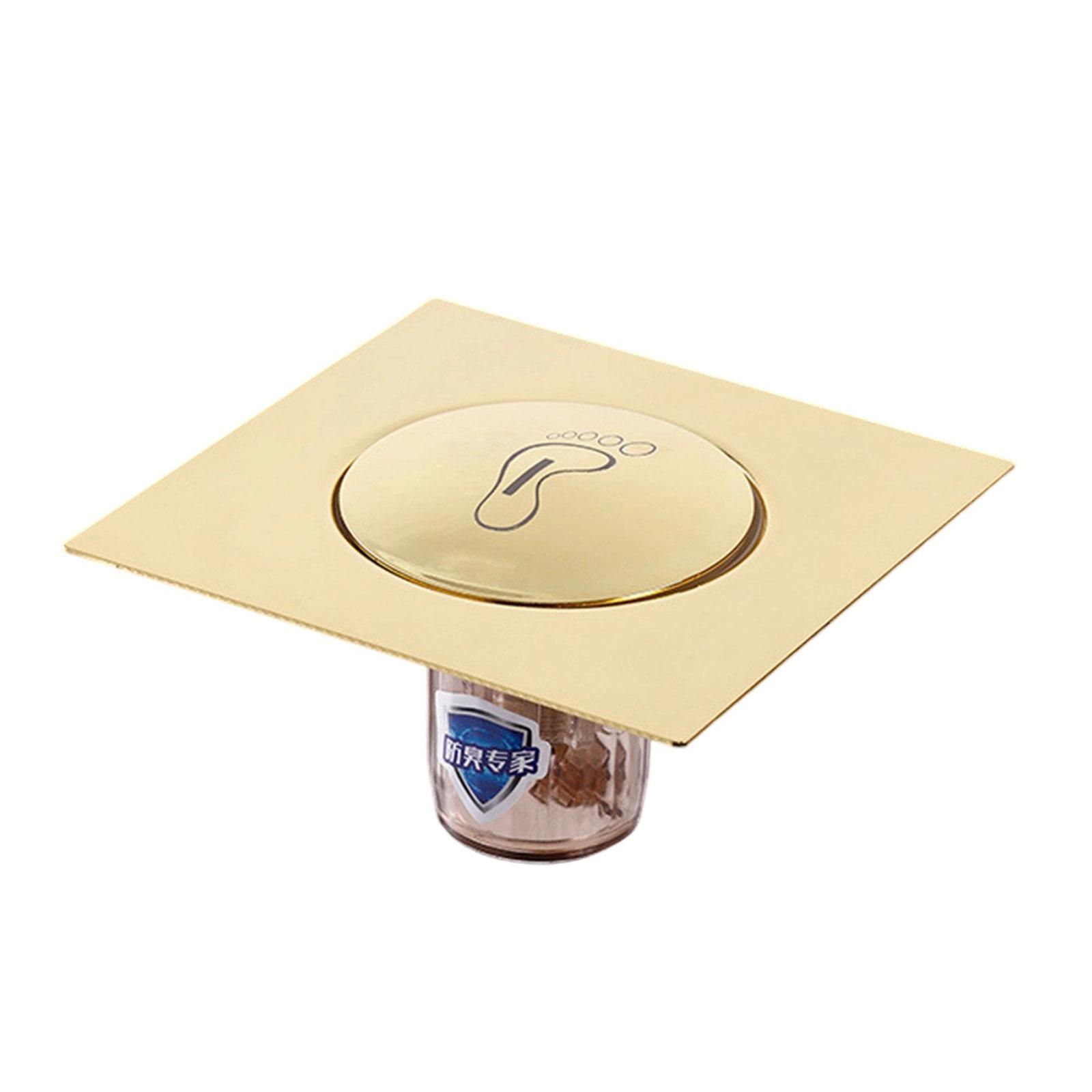 

Easy Bathroom Floor Drain Foot Press Seal Mechanism Odor Control Insect Prevent Strong for Shower Sink Floor