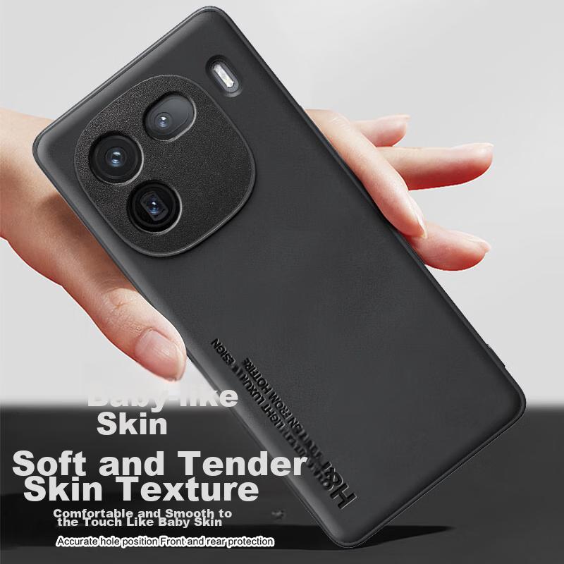 HotFire Phone Case for IQOO12Pro, Vivo IQOO12Pro Protective Cover, Upgraded Skin-Like Matte Lens Full Protection Silicone Case - Smoke Gray