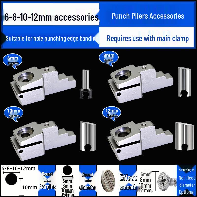 East Tour Multifunctional Edge Banding Hole Punch Woodworking Tool with Screw Hole Cover Pliers