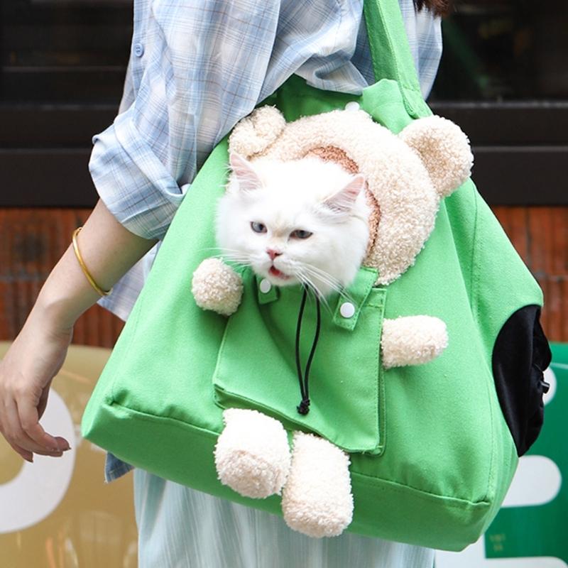 Small Pet Carriers Bag Outdoor Ventilate Shoulder Bag Dog Camping Travel Bag Practical Cats Travel Carriers for Short Trip