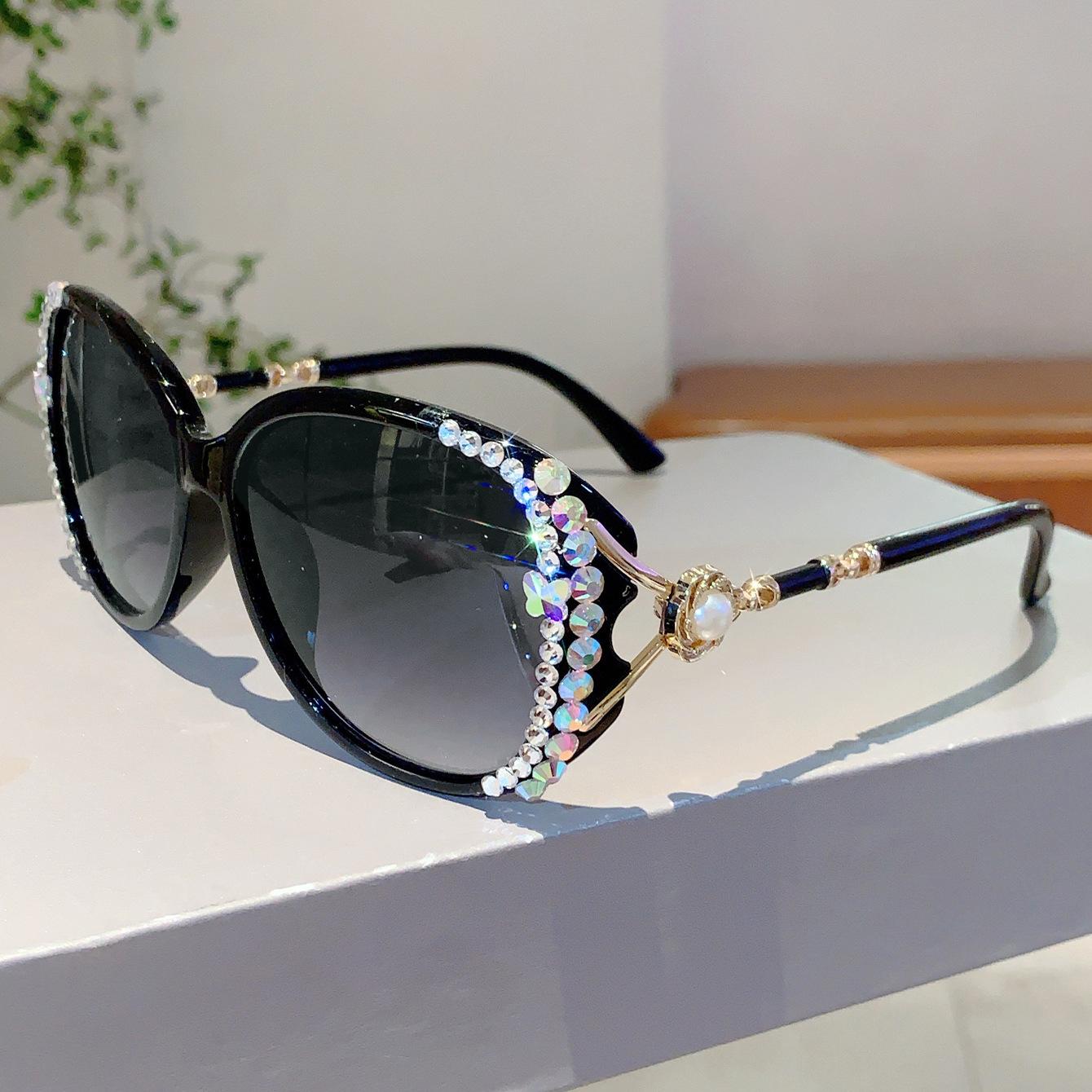 

Розкішні брендові неполяризовані сонцезахисні окуляри Жіночі сонцезахисні окуляри Модні сонцезахисні окуляри зі стразами Сонцезахисні окуляри Жіноче скло