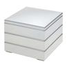 Wakaizumi Kuraju Tiered Box with White Silver Rim and Black 3 Lacquerware, 7-inch Pearl-rimmed Interior, Tiers, H-154-16A