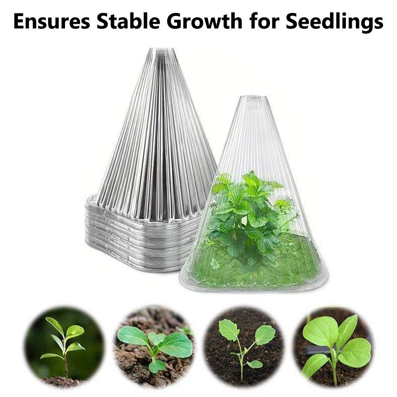 30/20/10Pcs Seedling Protective Cover Garden Cloches For Plants Reusable Plant Bell Cover Protect Plants From Birds Snails Frost