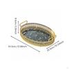 Oval Serving Tray Light Luxury Decorative Metal with Handles Versatile Marble Pattern Platter