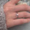 S999 Sterling Silver Double Layer Star Ring with Zirconia - Women's Fashionable Versatile Design.
