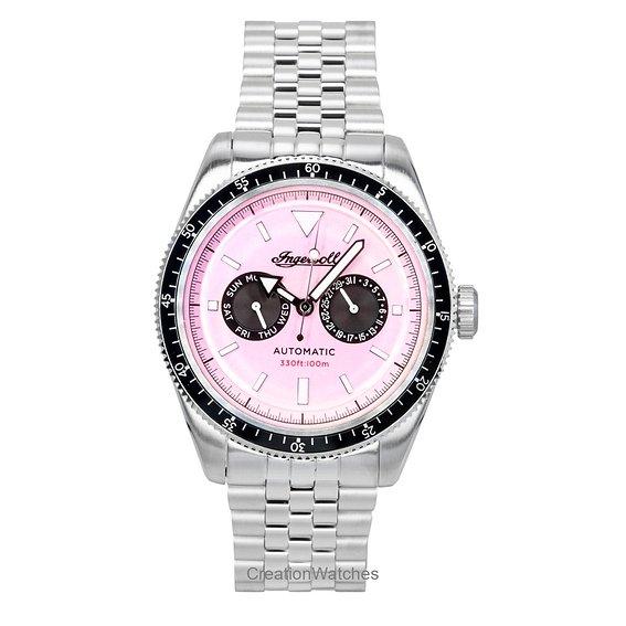 Ingersoll Orologio da uomo Outlaw Acciaio Inossidabile Quadrante Rosa Automatico I17201