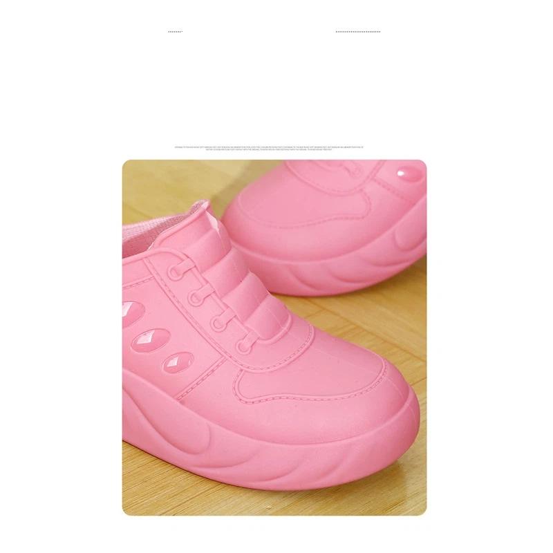 Damen Modische Outdoor Bequeme Leichte Rutschfeste Regenstiefel Küche Baustelle Dicksohlige Gummischuhe