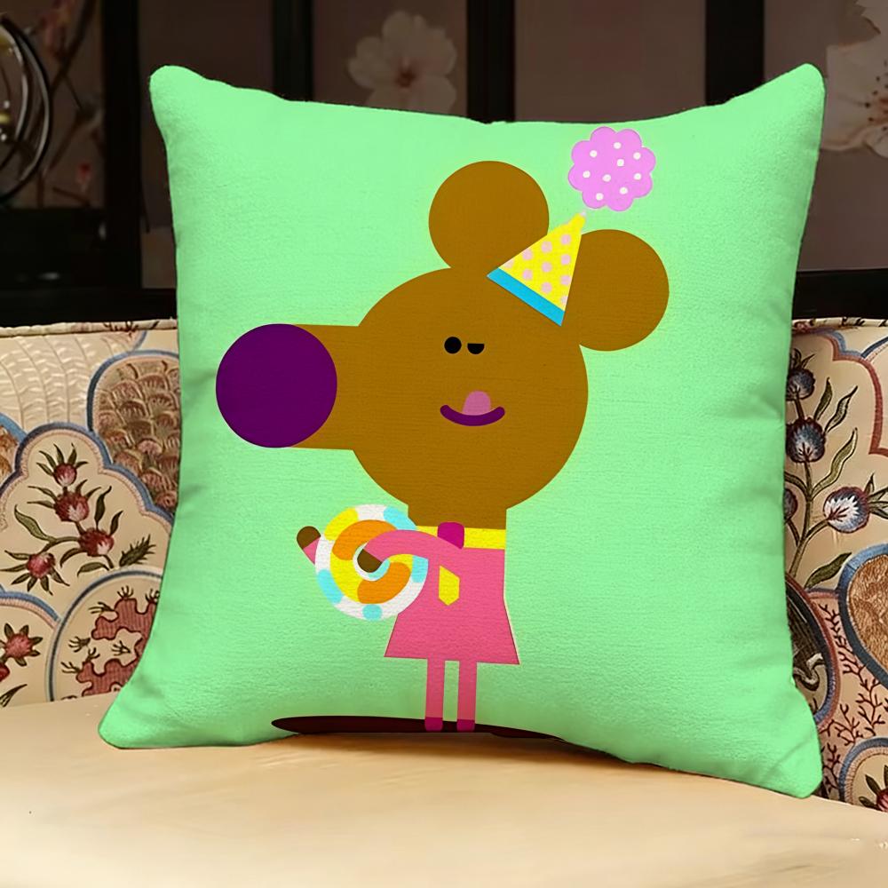Hey D-duggee Cartoon Pillow Case Pillowcase, Double-sided Printed, Sofa Cushion, Bedroom Headboard Pillow