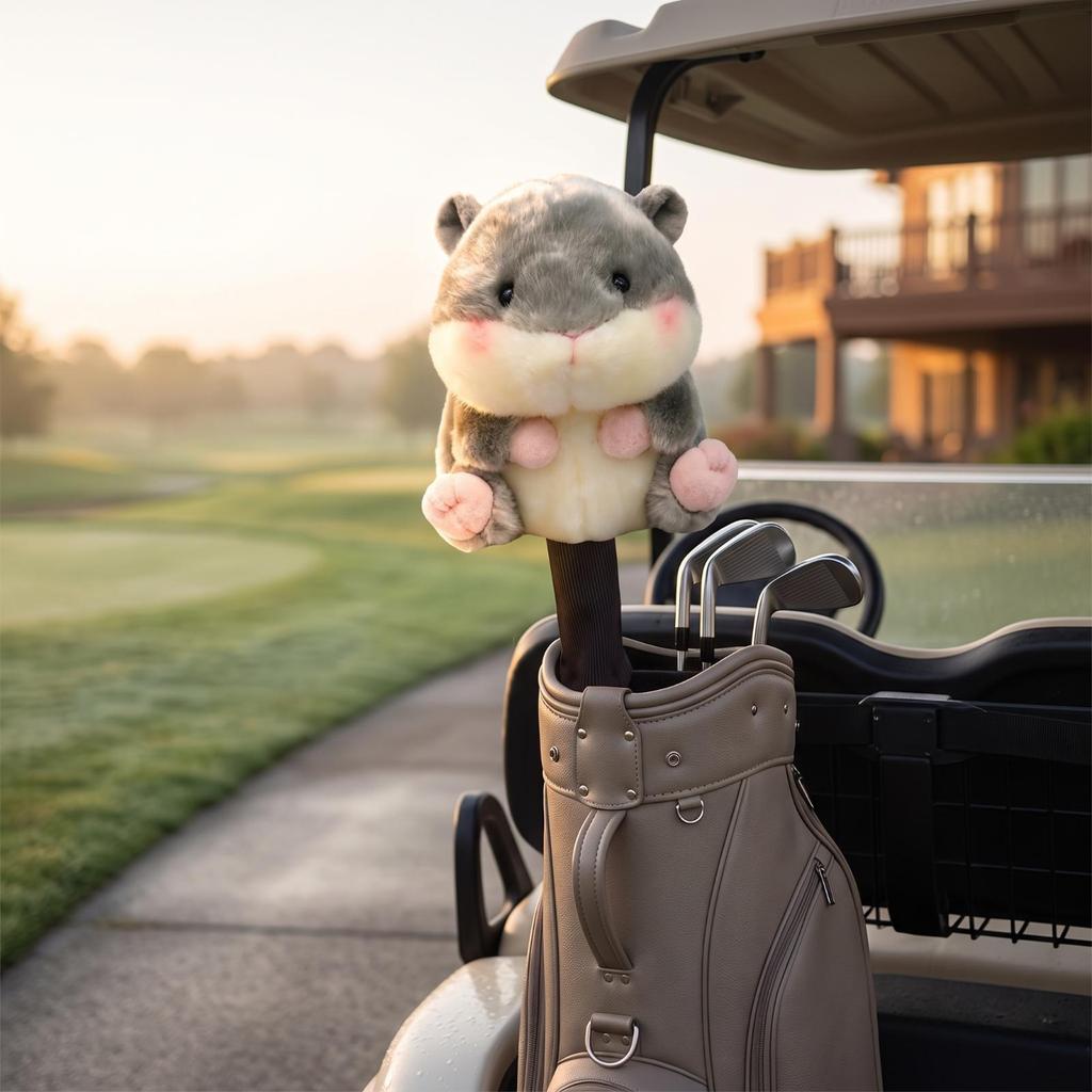 Adorable Soft Golf Cover with Sock Shaft Charming Wood Headcover Knitted Animal