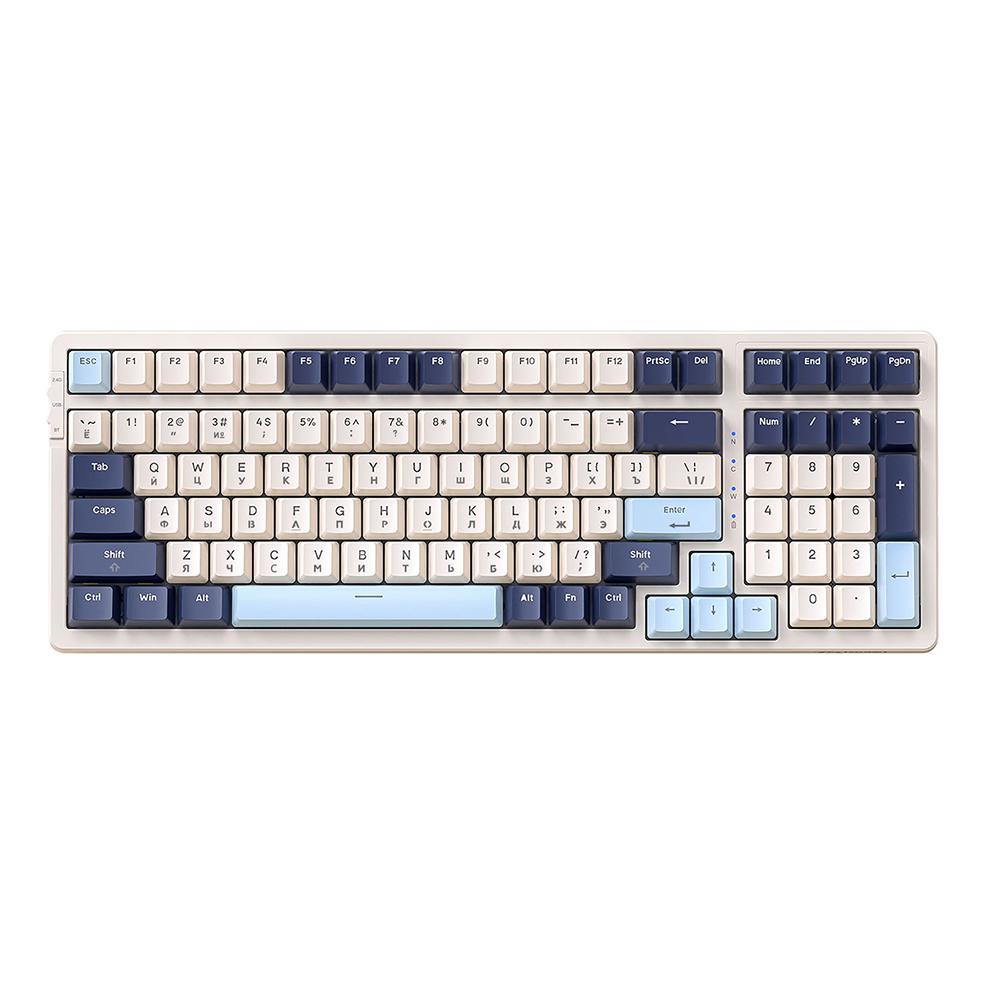 

K8 Wireless Mechanical Keyboard Three Modes RGB Backlit Keyboard 100 Keys Silent Typing BT5.0/2.4Ghz /Type-C Wired for PC Laptop Green Switch