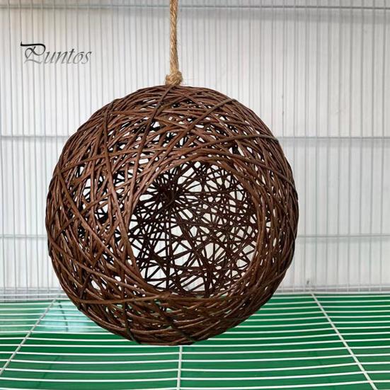Pet Hammock Hamster Nest Comfortable Breathable Squirrel Parrot Hanging Bed Sleeping Rattan for Cage