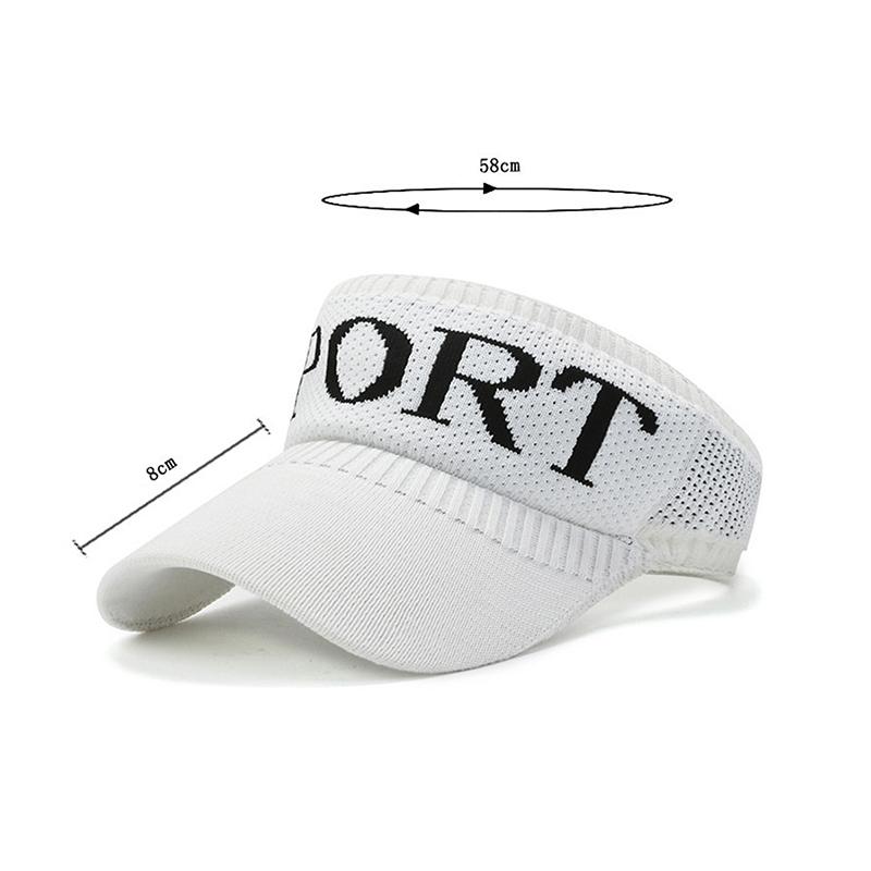 Summer Empty Top Sport Cap Brim Uv Protection Knitted Hat Breathable Sun Outdoor Hat Korean Fashion Sunshade
