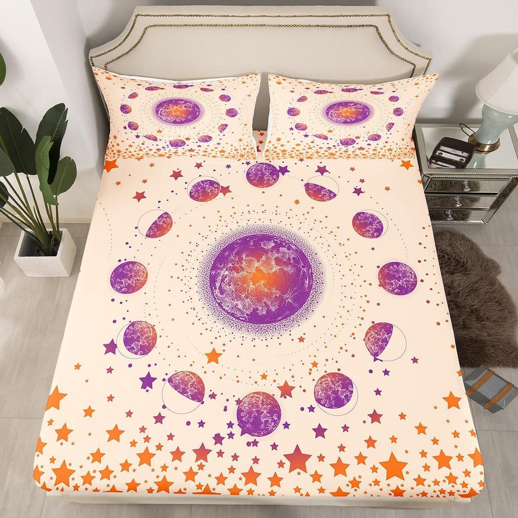 Galaxy Starry Sky Pattern Sheet Four-piece Bedding Set Bedroom Dormitory Bedding Decoration
