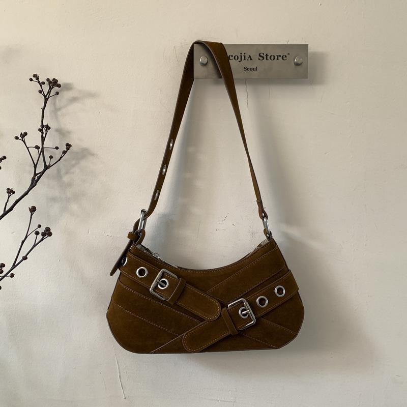 Retro and Fashionable Underarm Bag, Niche and Trendy Design, Motorcycle Bag, High Appearance Level, Single-shoulder Bag