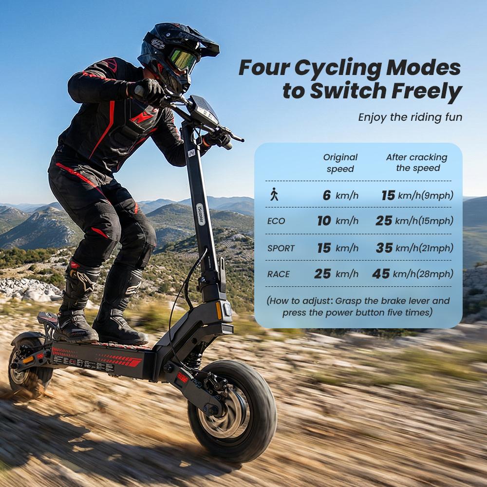 iScooter IF1 Elektroroller 1200W 10Ah 10'' Offroad-Vakuumreifen Doppelscheibenbremsen 25KM/H Höchstgeschwindigkeit 40KM+ Reichweite App-Steuerung Elektroroller für Erwachsene
