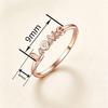 Yan Bai Elegant European-American Style Cubic Zirconia Love Ring - Versatile Women's Fashion Jewelry