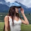 Retro Denim Newsboy Cap Adjustable Forward Flat Hat, Casual Versatile Face Slimming Artist Beret Hat for Men Women