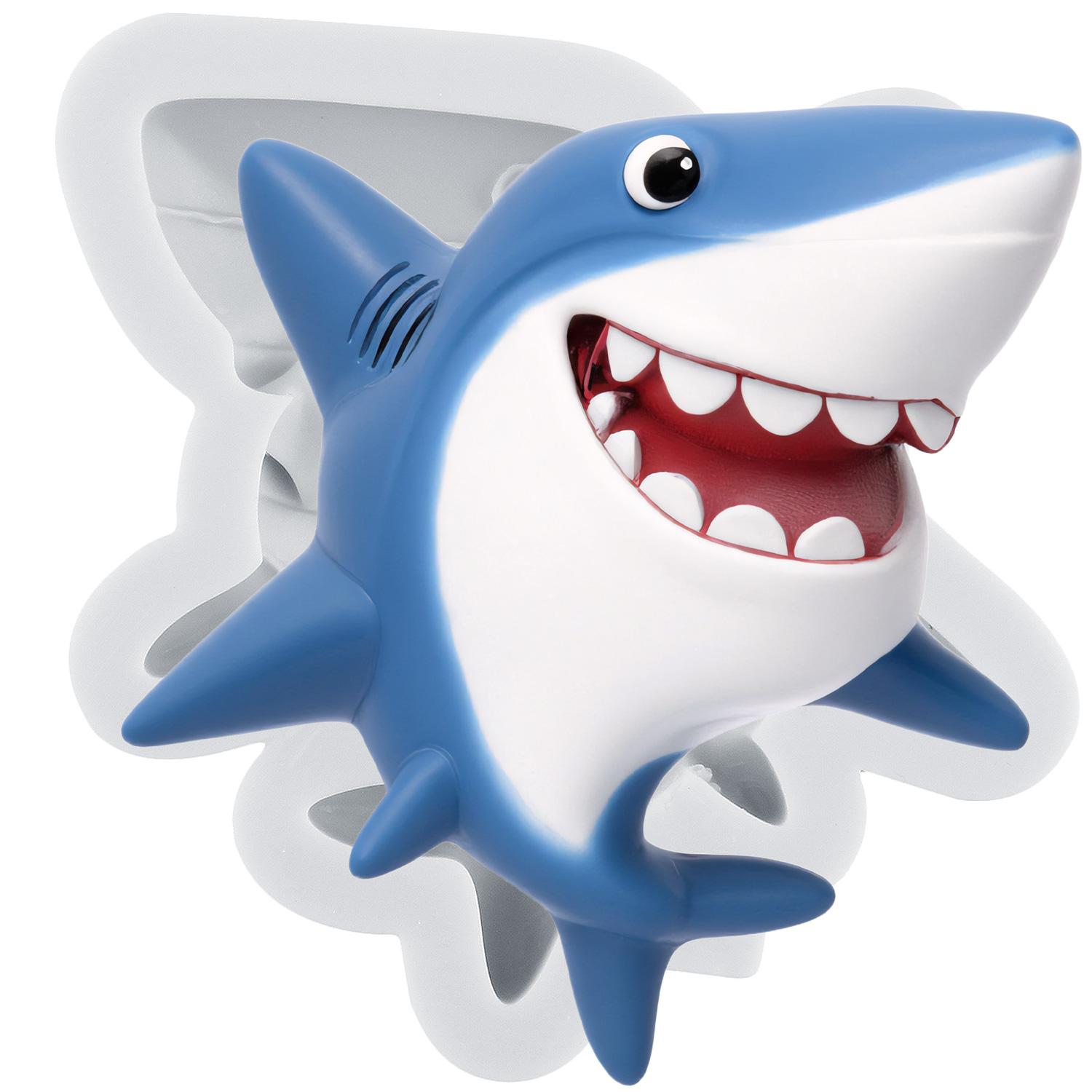 

Shark Silicone Mold Ocean Shark Fondant Molds Cake Decorating Tools Cupcake Topper Candy Sugar Craft Gum Paste Polymer Clay серый